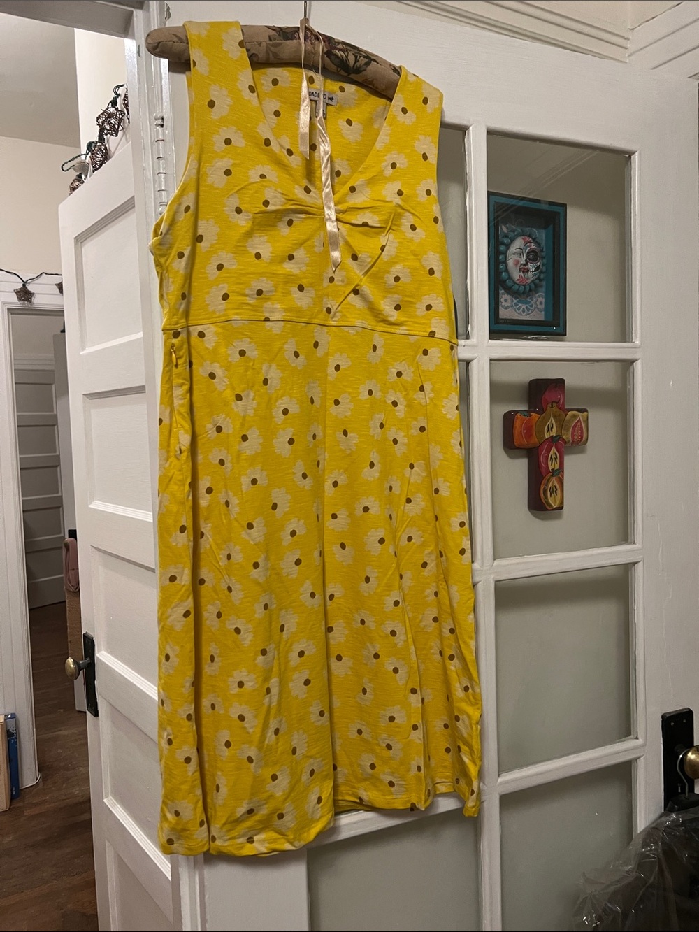 Toad&Co Yellow Daisy-Print Midi Dress